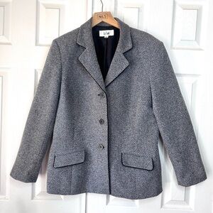 LE SUIT 3 Button Size 16 Grey Suit Jacket Women’s Double Breasted Pockets Lined